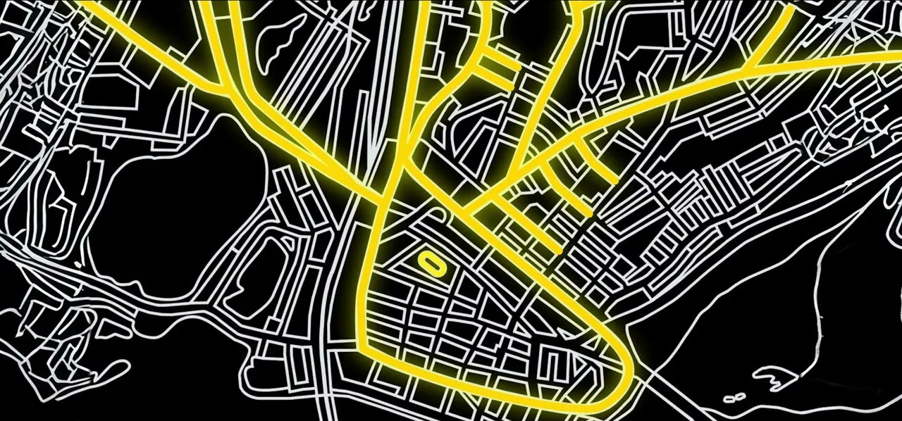Rovaniemi's street plan traces the shape of a reindeer's head and antlers — Alvar Aalto's Reindeer Antler Plan