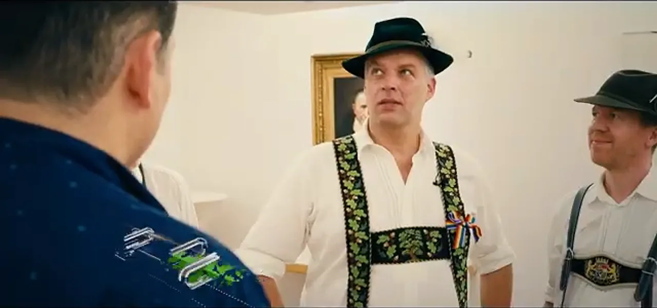 Bavarian Schuhplattler dancers in lederhosen with Sorin, Germany