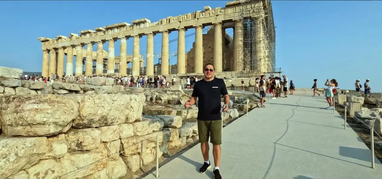 Sorin standing before the Parthenon on the Acropolis in Athens, Greece