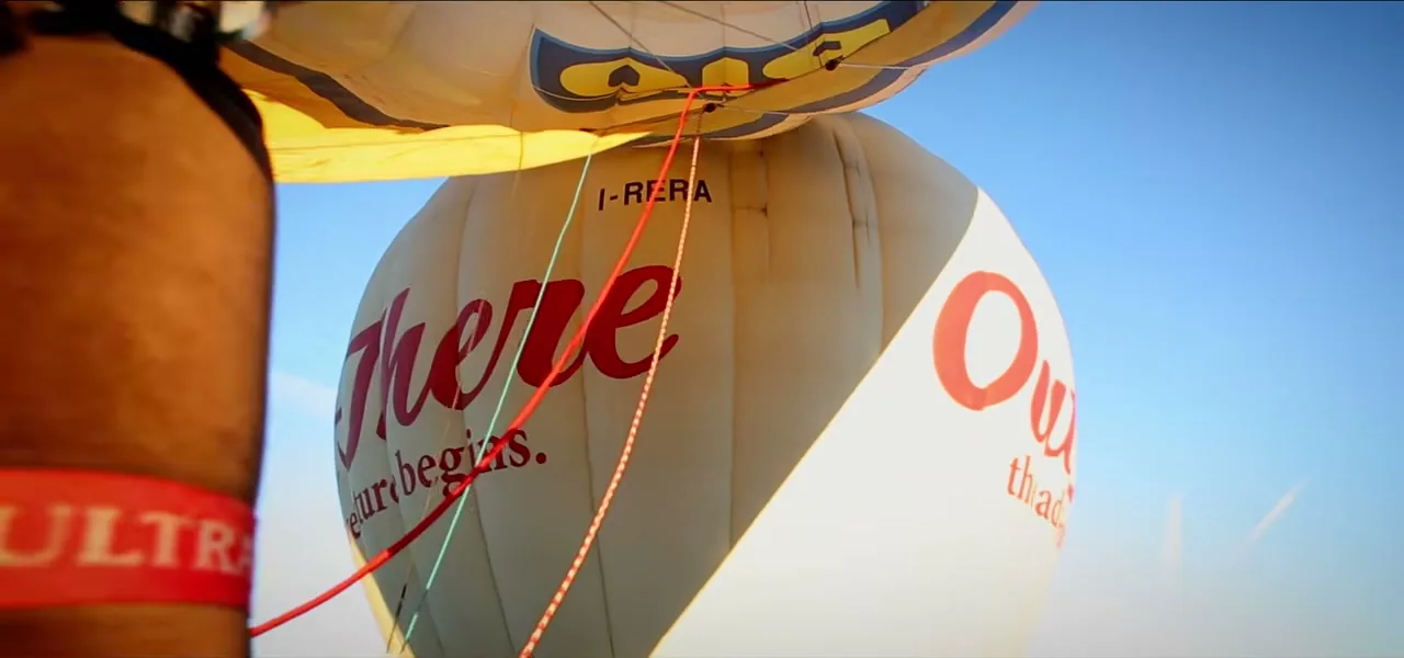 A hot air balloon flight over the Tuscan countryside, Italy