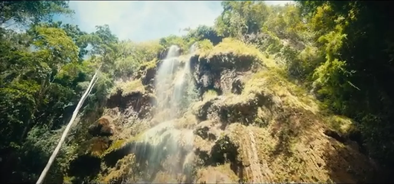 The tall, wispy Tumalog waterfall near Oslob, Cebu, Philippines
