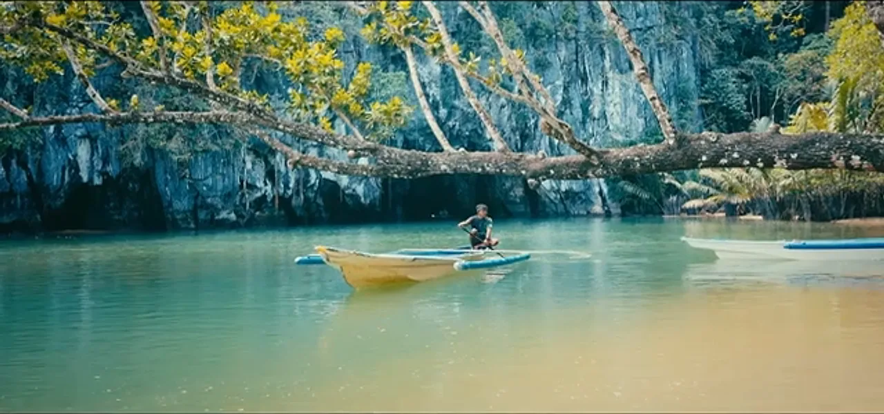 A boat at the entrance to the Puerto Princesa Underground River, Palawan, Philippines