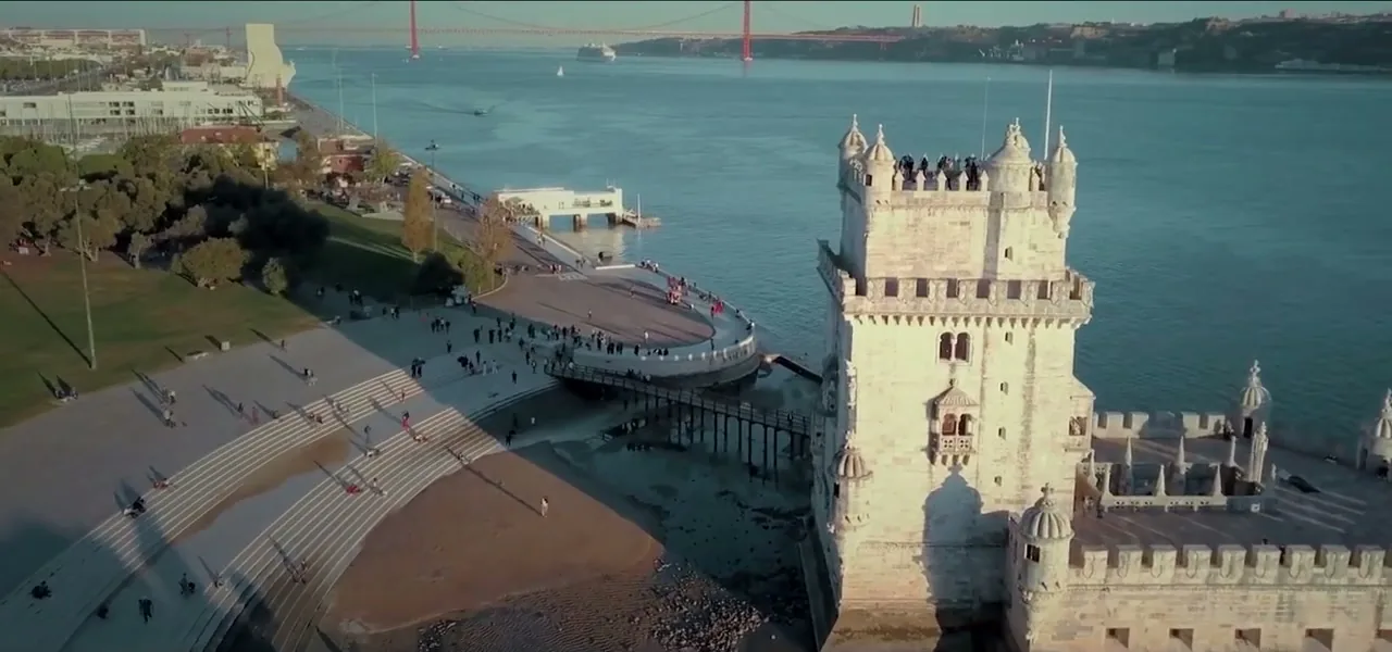 Belém Tower, a 16th-century fortification on the Tagus waterfront in Lisbon