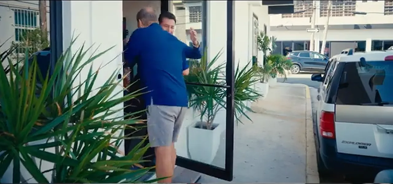 Sorin arriving at Casa Ciana, a boutique guesthouse in San Juan, Puerto Rico