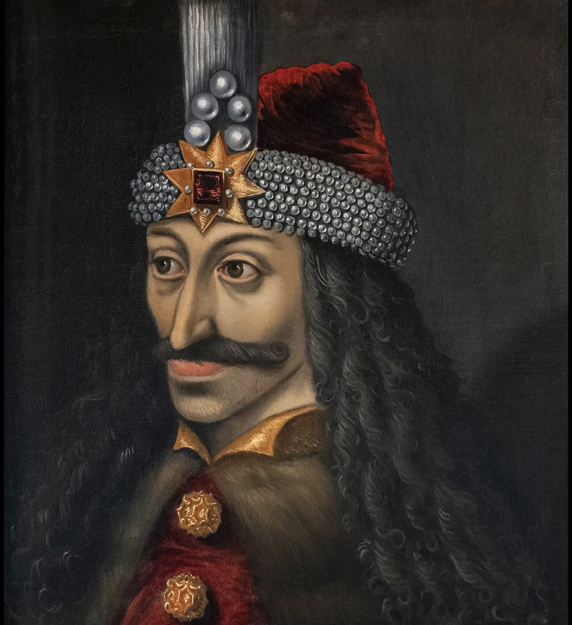 A historical portrait of Vlad the Impaler, the 15th-century Voivode of Wallachia
