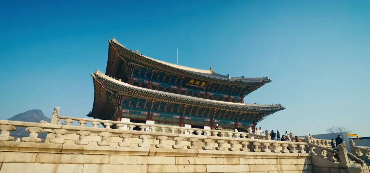 The main throne hall of Gyeongbokgung Palace in Seoul