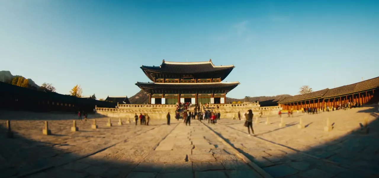Gyeongbokgung Palace at golden hour, Seoul, South Korea