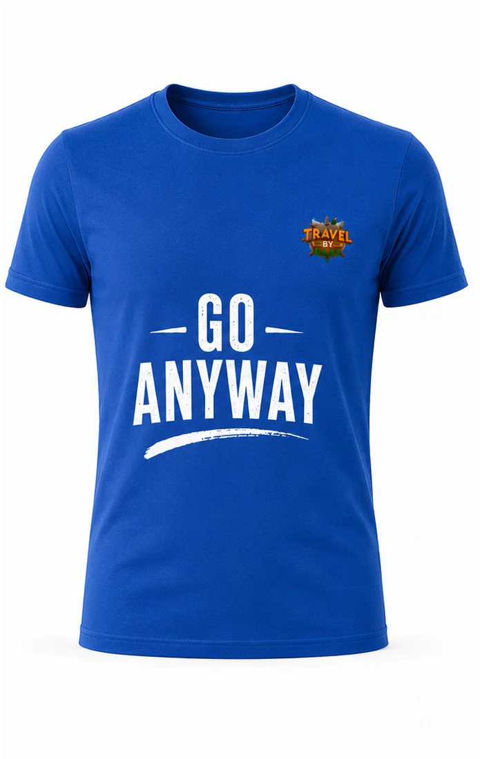 Blue Tee — “Go Anyway” — Travel by Dart
