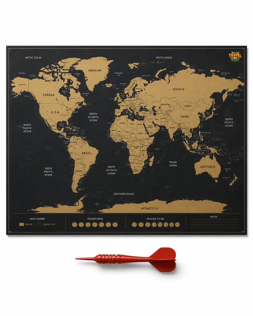 Throw a Dart Scratch Map — Travel by Dart